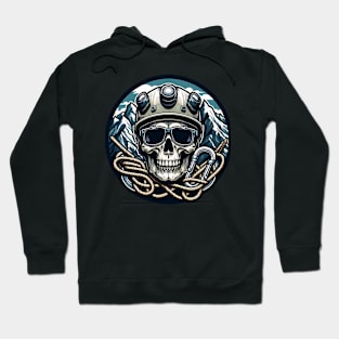 Rock climbing skull head Hoodie